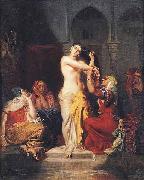 Dimensions and material of painting Theodore Chasseriau